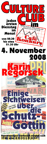 Plakat Karin Regorsek Lesung