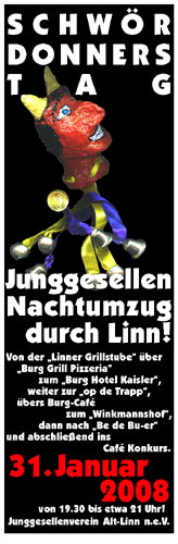 Plakat Nachtumzug 2008 Junggesellenverein