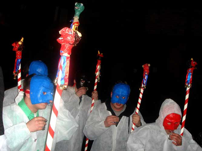 Nachtumzug der Alt-Linner Junggesellen am Schw&ouml;rdonnerstag 2008