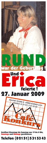 ankündigung Ericas Geburtstag