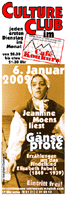 Plakat Culture Club Lesung Jeannine Moens