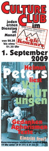 Culture Club Plakat Helmut Peters