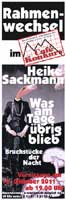 Kleinplakat Rahmenwechsel Heike Sackmann