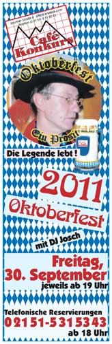 Kleinplakat Oktoberfest 2011