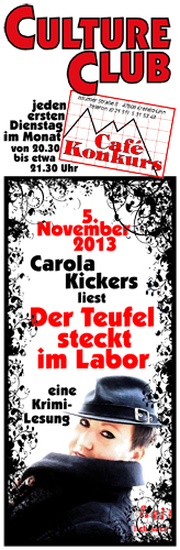 Kleinplakat Lesung Kickers 2013