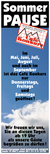 Kleinplakat "Sommerpause"