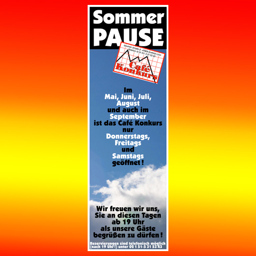 Kleinplakat "Sommerpause"